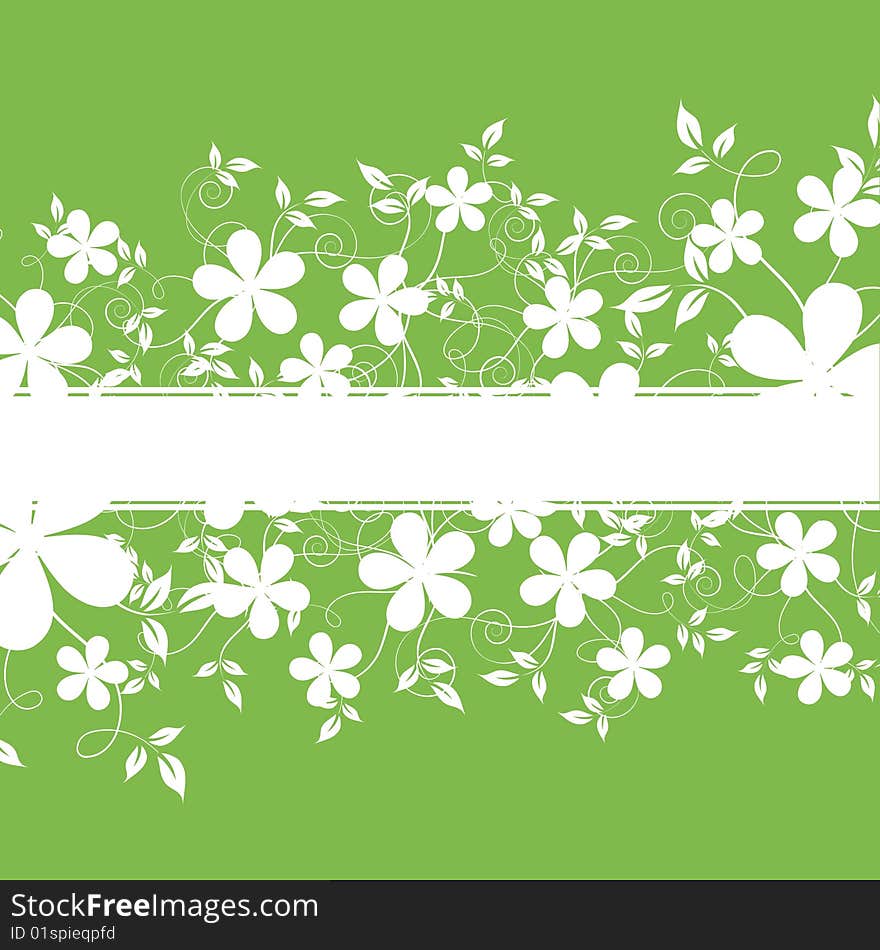 Abstract flowers background with place for your text