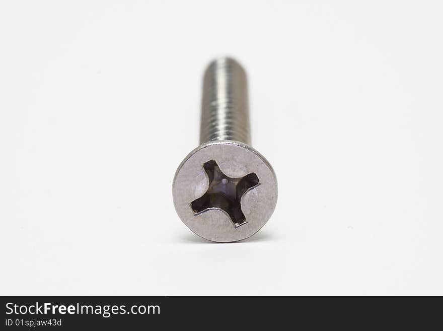 Screws in the white background