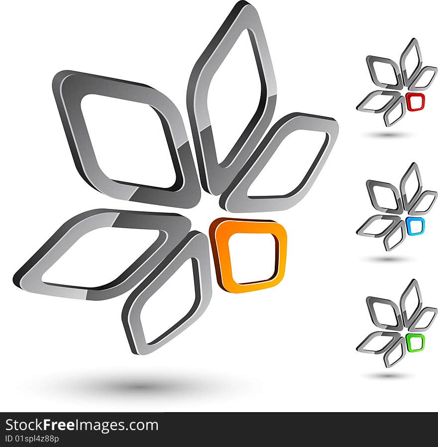 Abstract company symbol. Vector illustration.