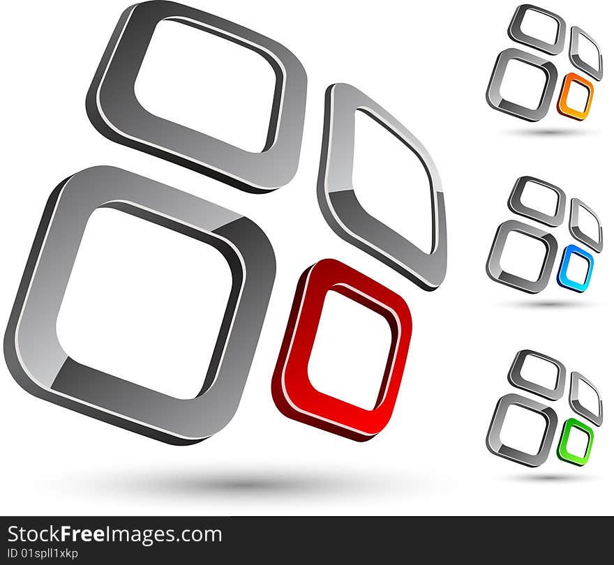 Abstract company symbol. Vector illustration.