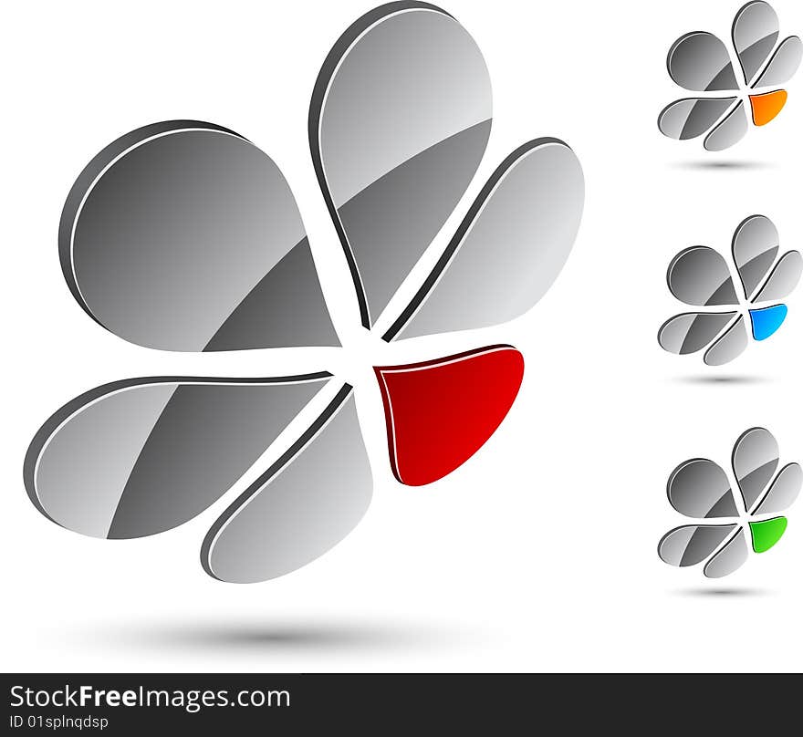 Abstract company symbol. Vector illustration.