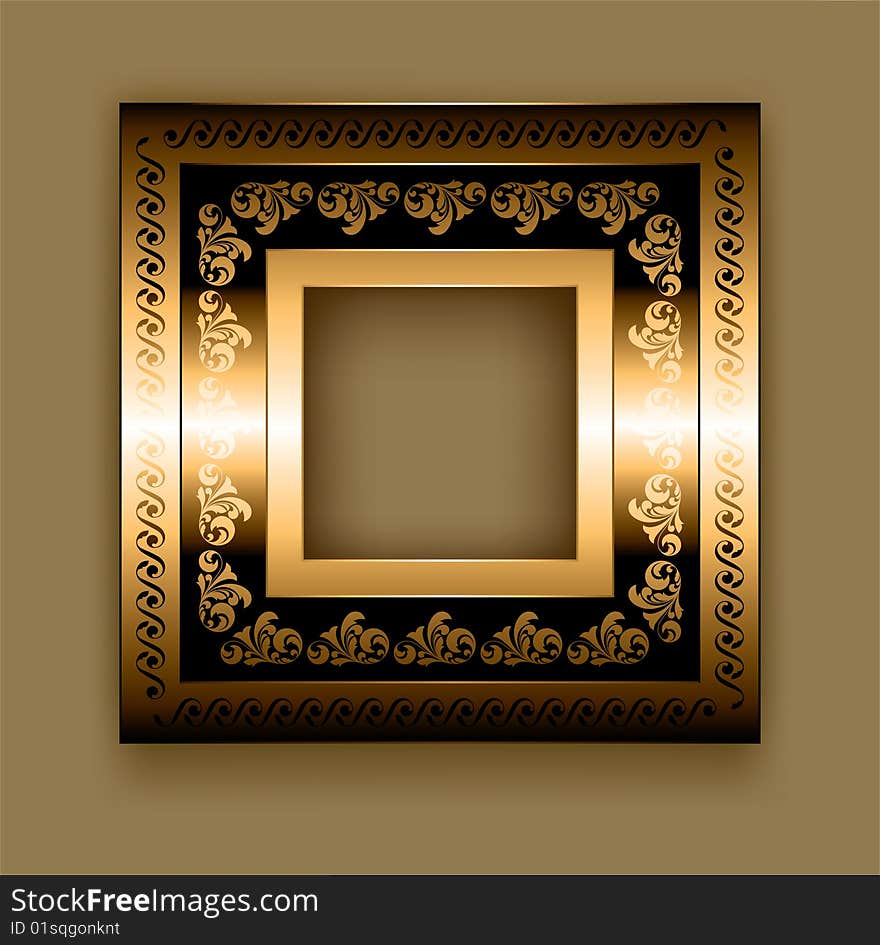 Frame on a brown background