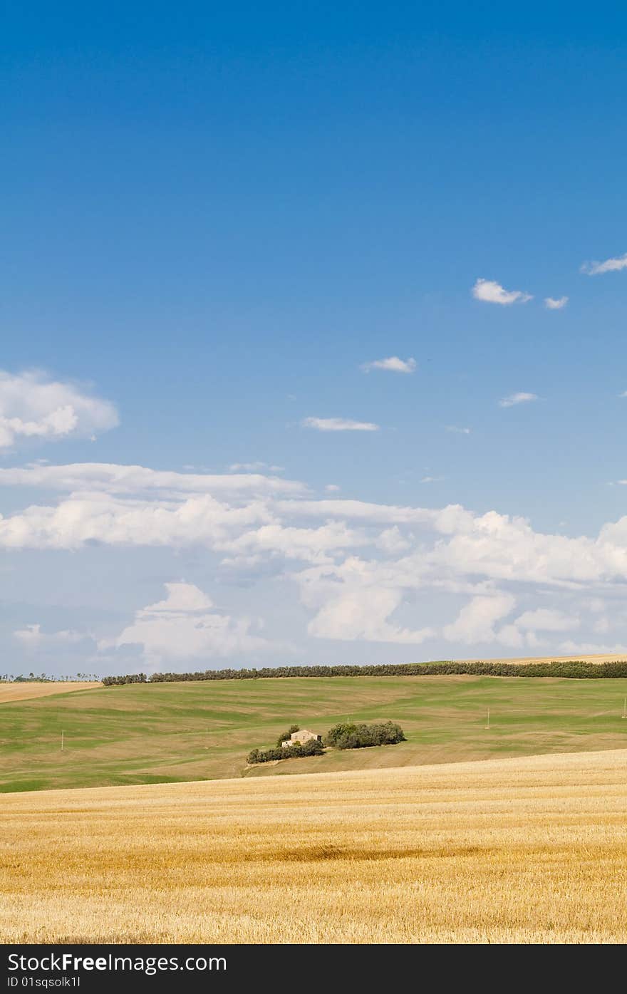 Light afternoon in tuscany hills