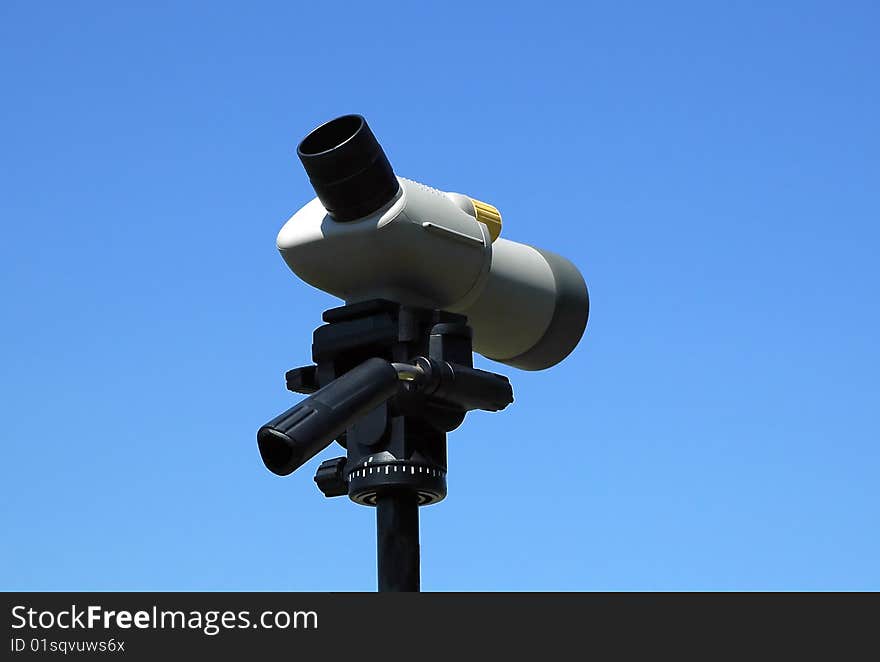 Binocular for observe opposite blue sky