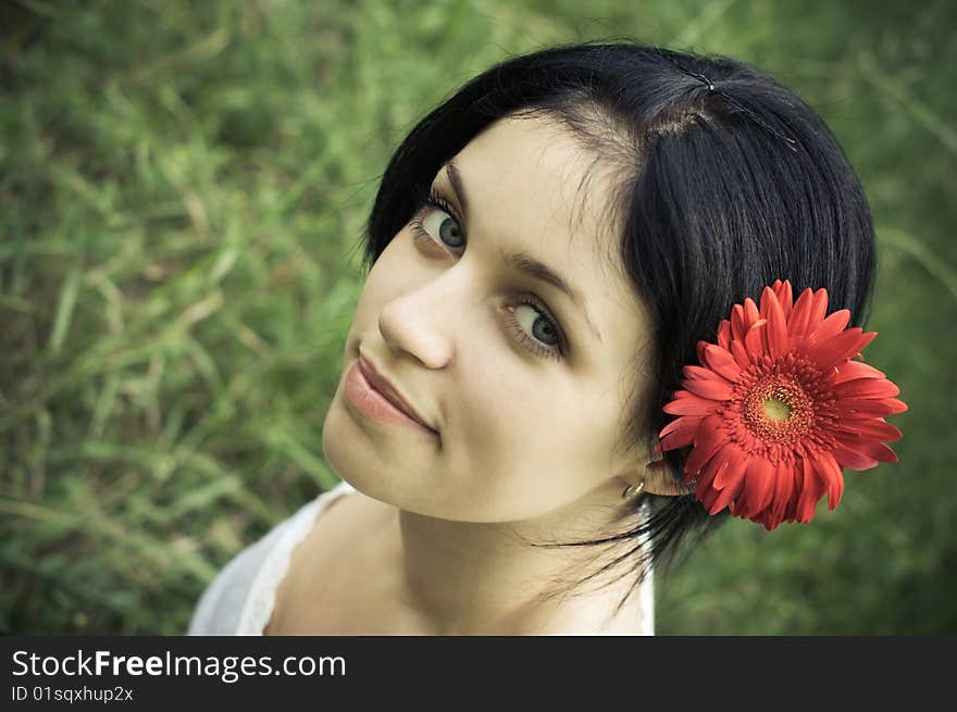 Portrait of beauty girl