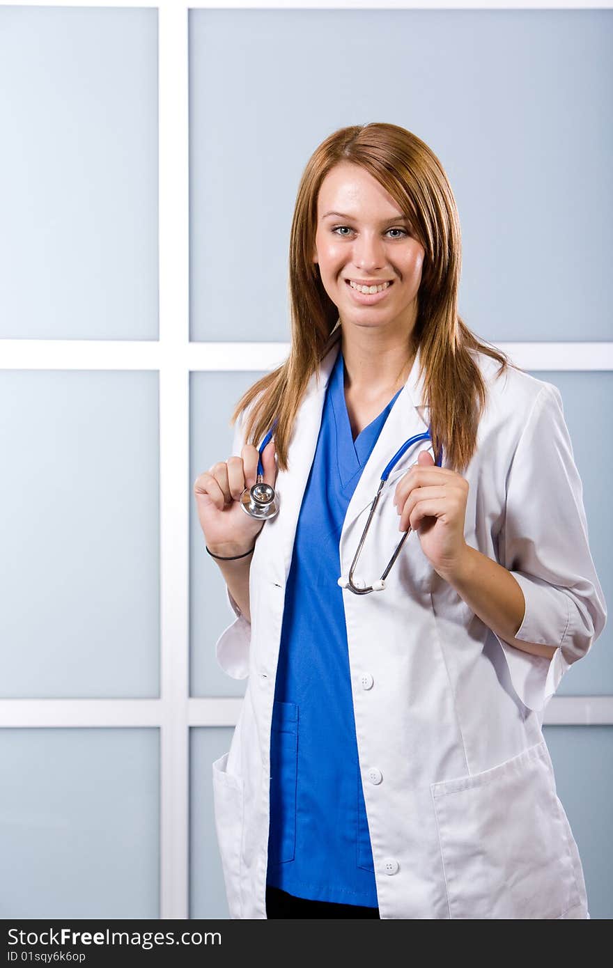 Female doctor in a modern office