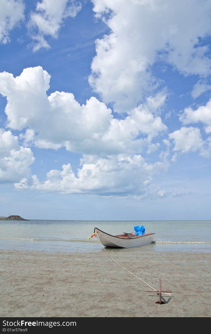 Boat on beach in Thailand