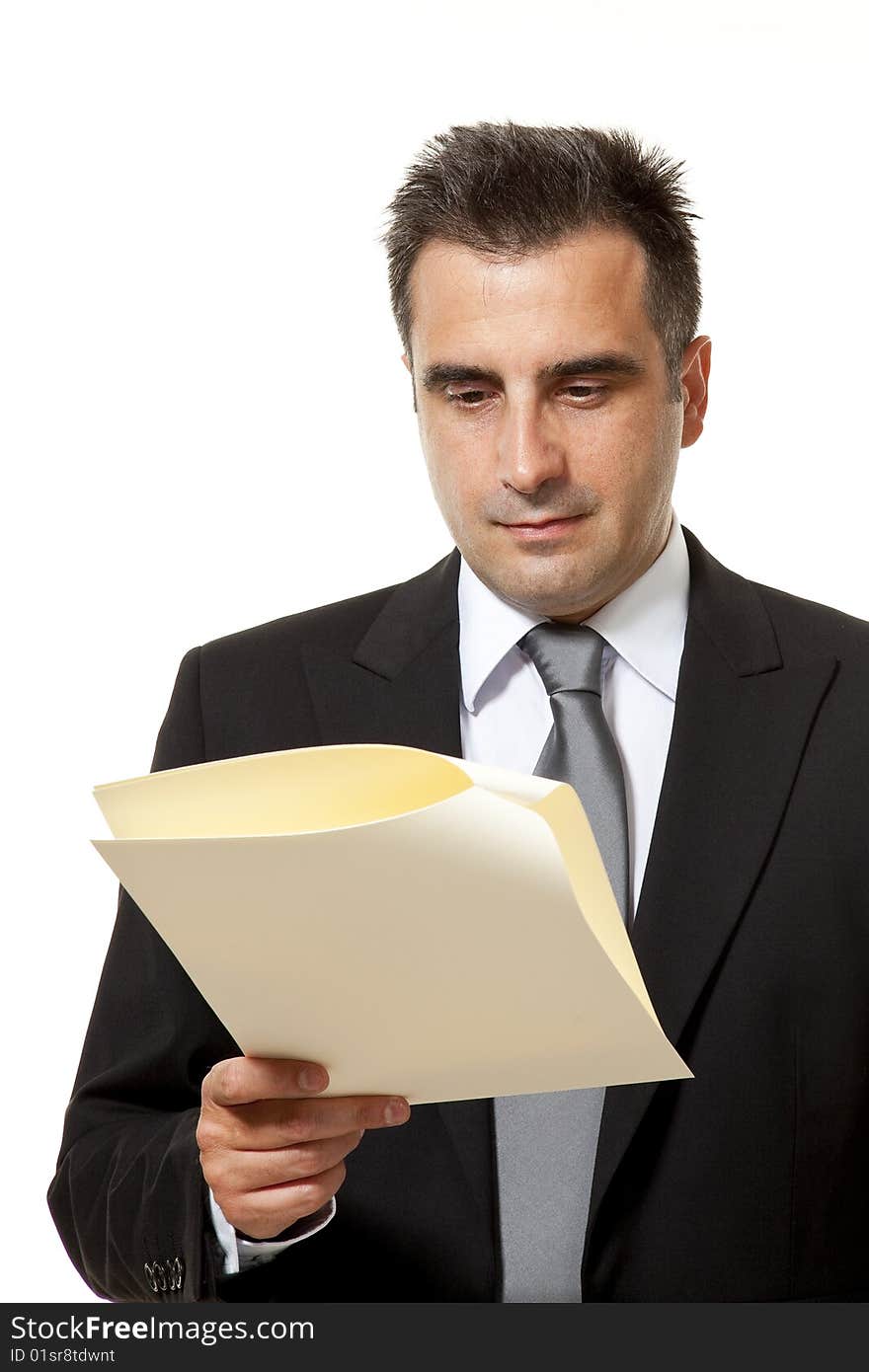 Businessman with document