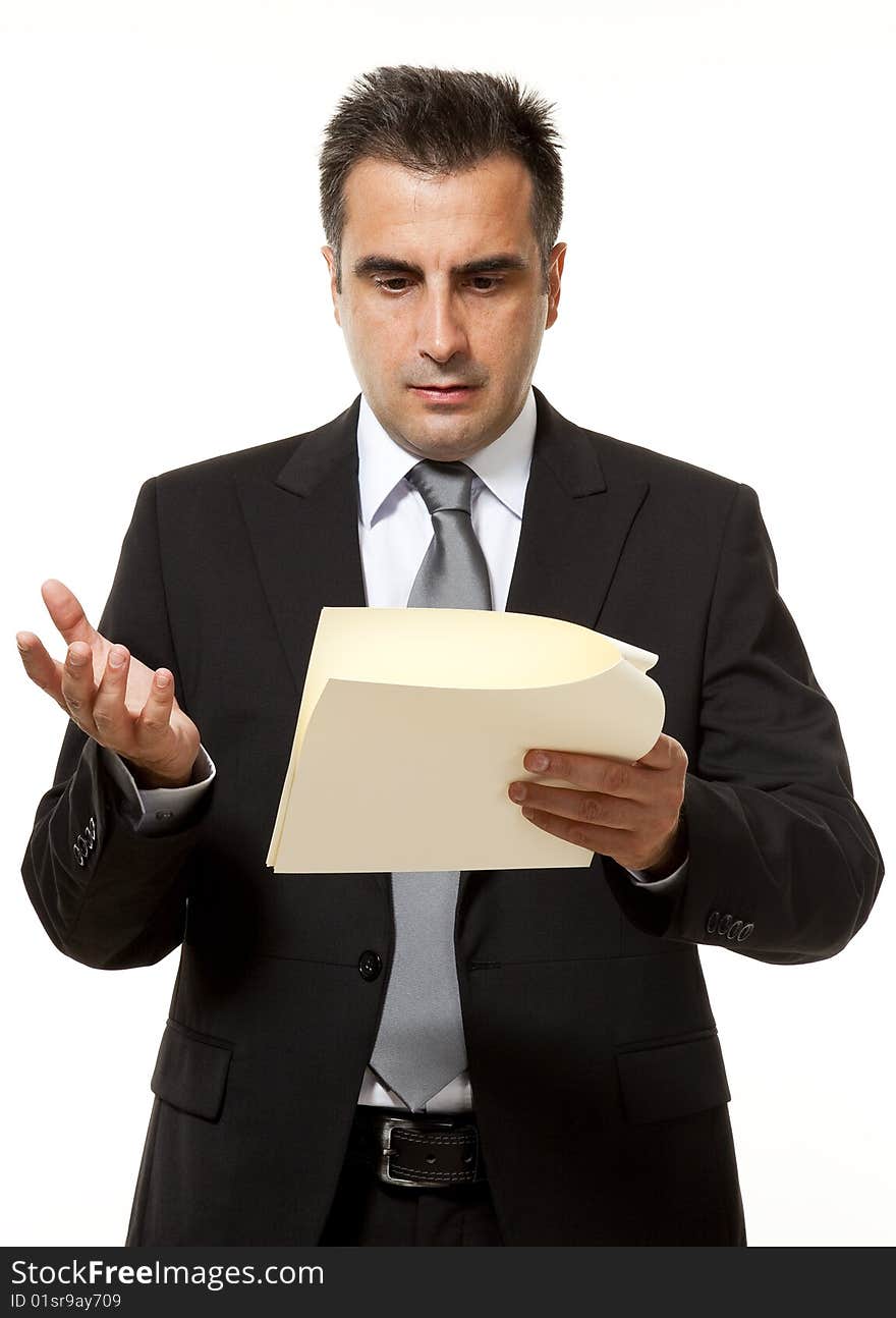 Businessman with document