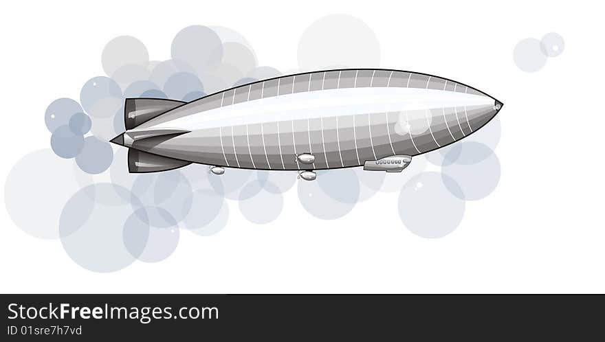 Retro Dirigible in the sky