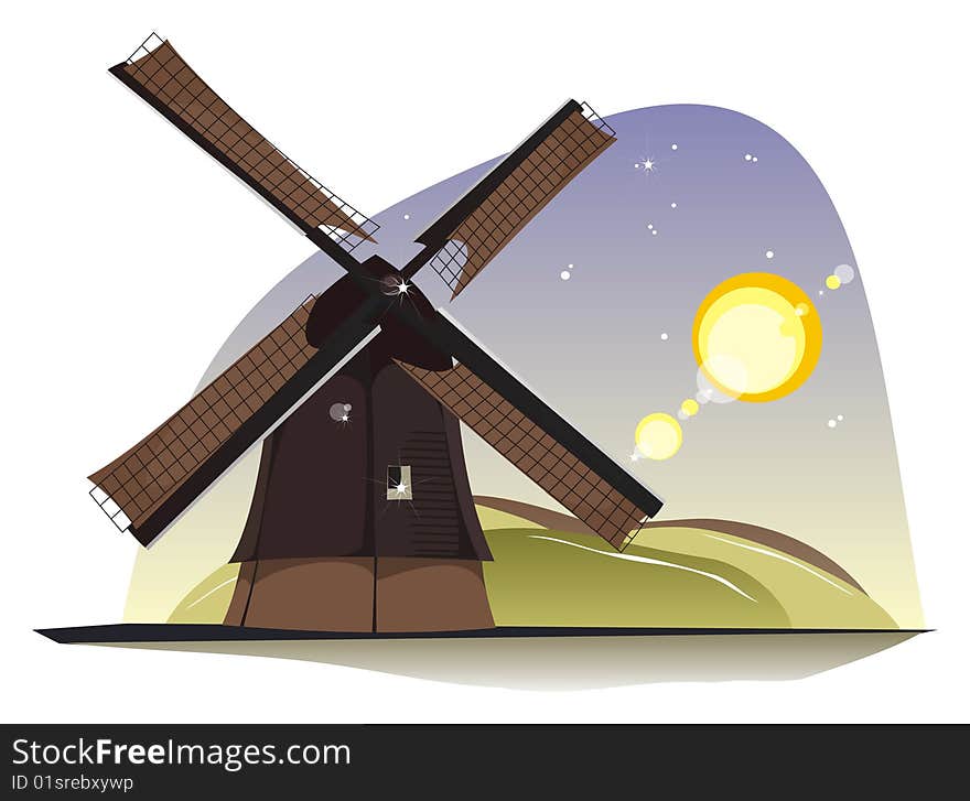 Windmill in the Sunlight