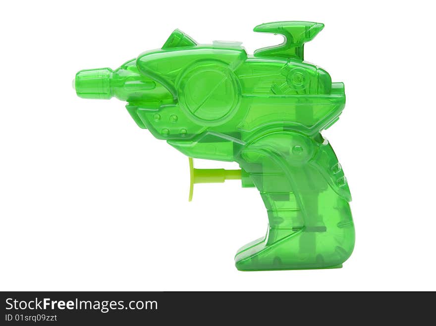 Toy Squirt Gun shot on white background