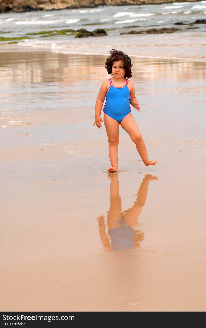 Cute little girl on the beach