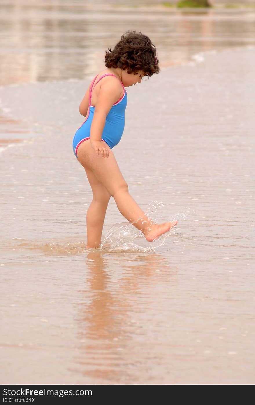 Cute little girl on the beach