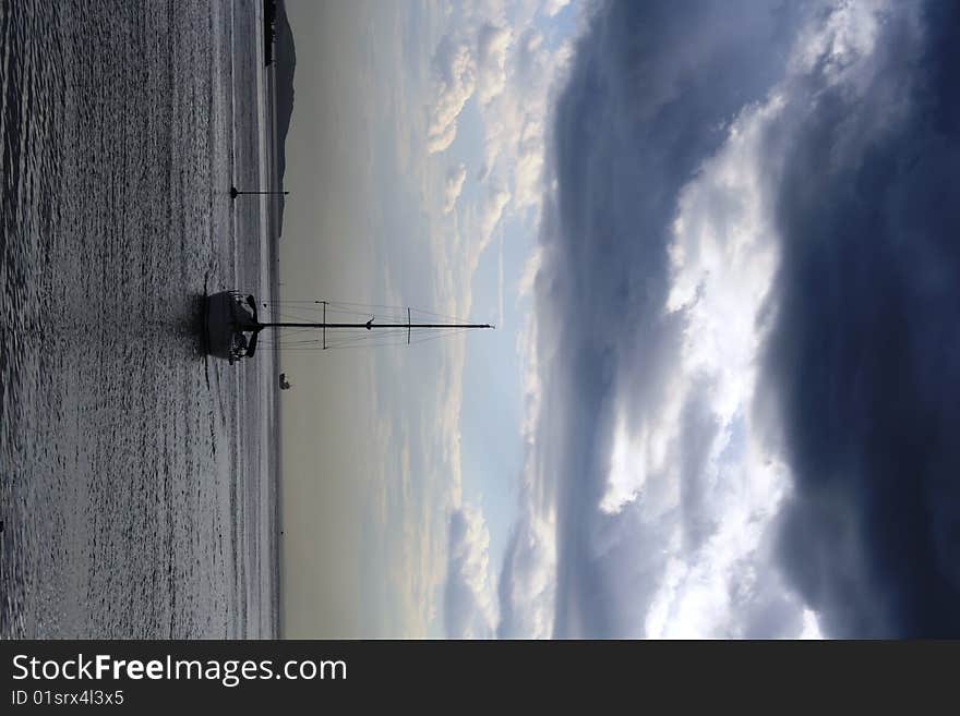 A boat in Vladivostok city, far east of russia