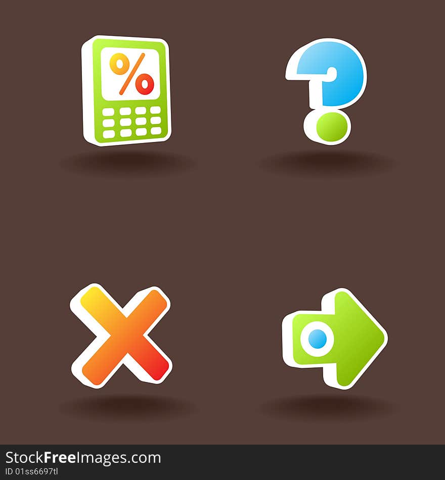 Vector web icons isolated on brown. Set 9. EPS available. Vector web icons isolated on brown. Set 9. EPS available.