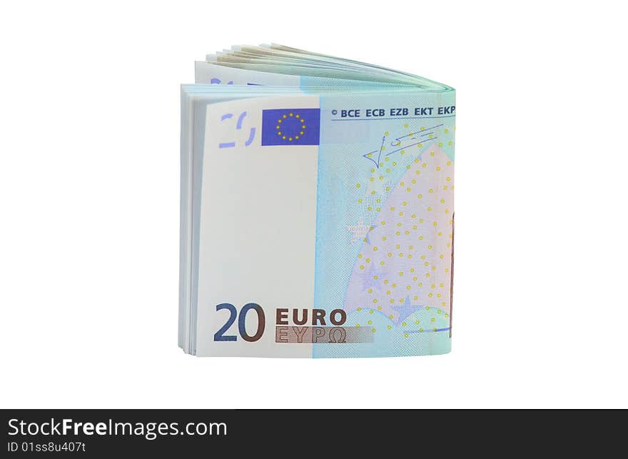 20 Euro banknotes, isolated