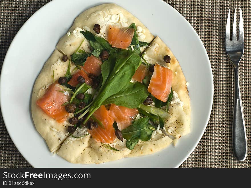 Handmade Salmon Pizza