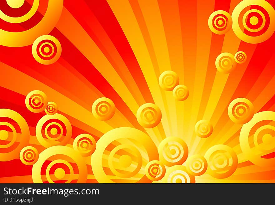 Vector illustration of Abstract Fire