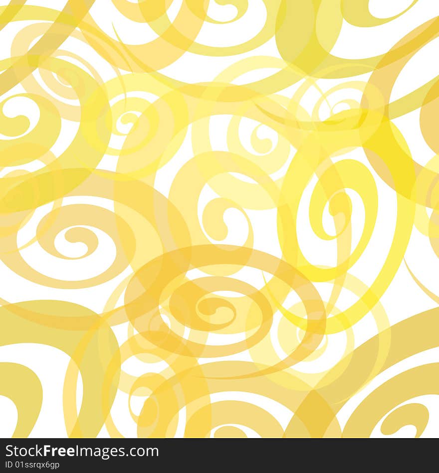 Seamless Yellow Whirl Pattern