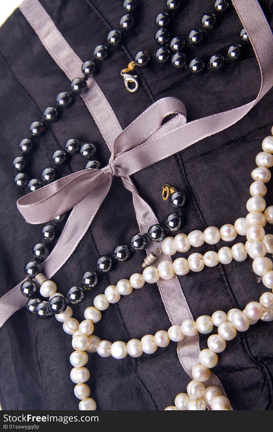 Pearl Beads On Silk