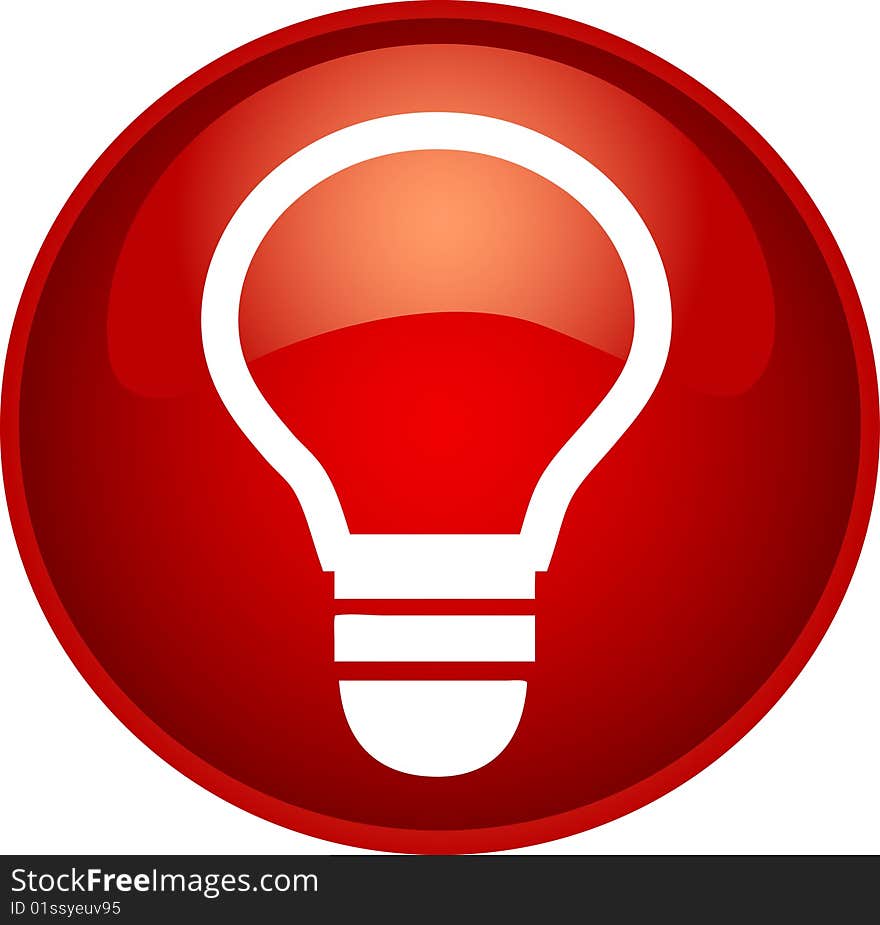 Illustration of a red bulb button