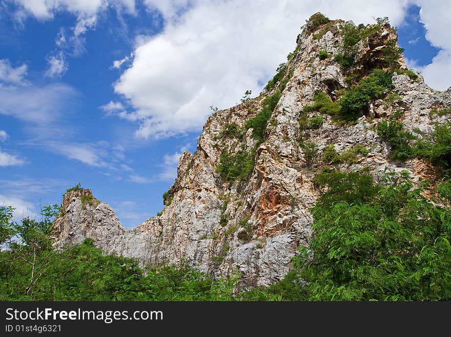 Mountain in middle of Thailand