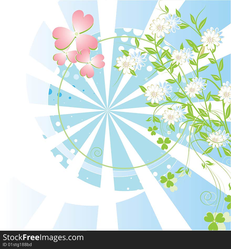 Abstract floral background with place for your text