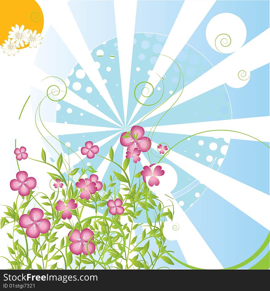 Abstract floral background with place for your text