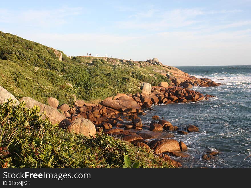 A beach in a paradise place called Guarda do Embaú in Santa Catarina, Brazil.