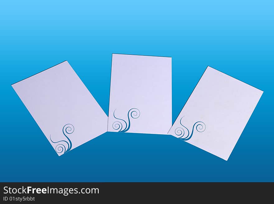 3 elegant business cards templates with blue background and photoshop paths. 3 elegant business cards templates with blue background and photoshop paths