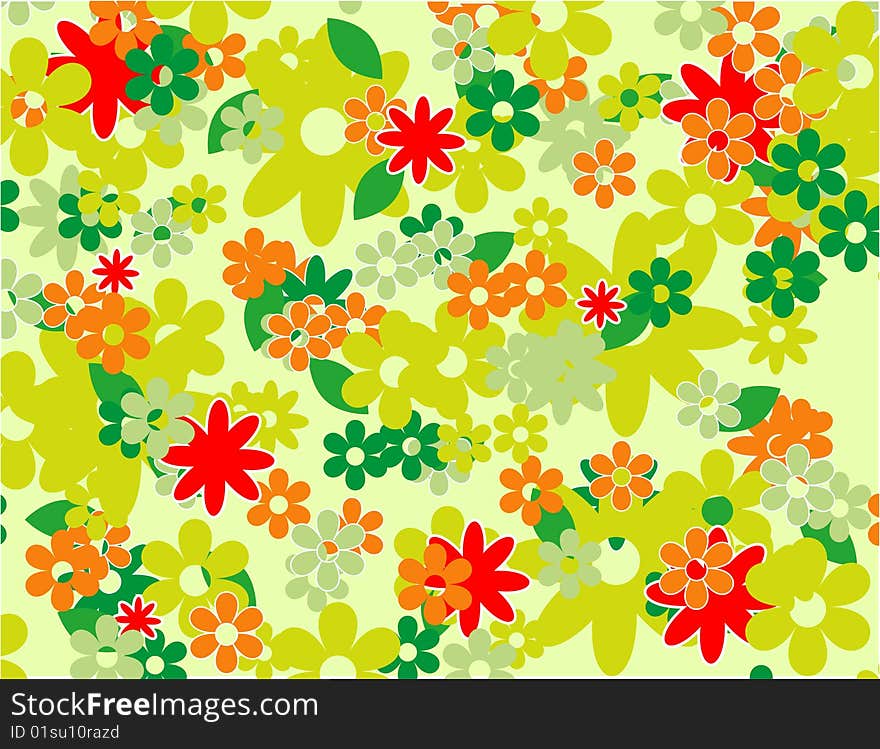 Illustration of seamless  floral pattern. Illustration of seamless  floral pattern