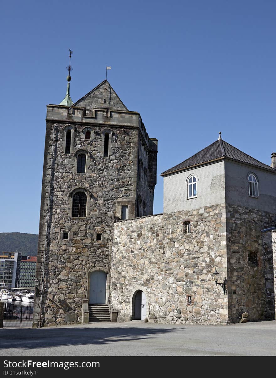 Building and Tower in Bergen Norway