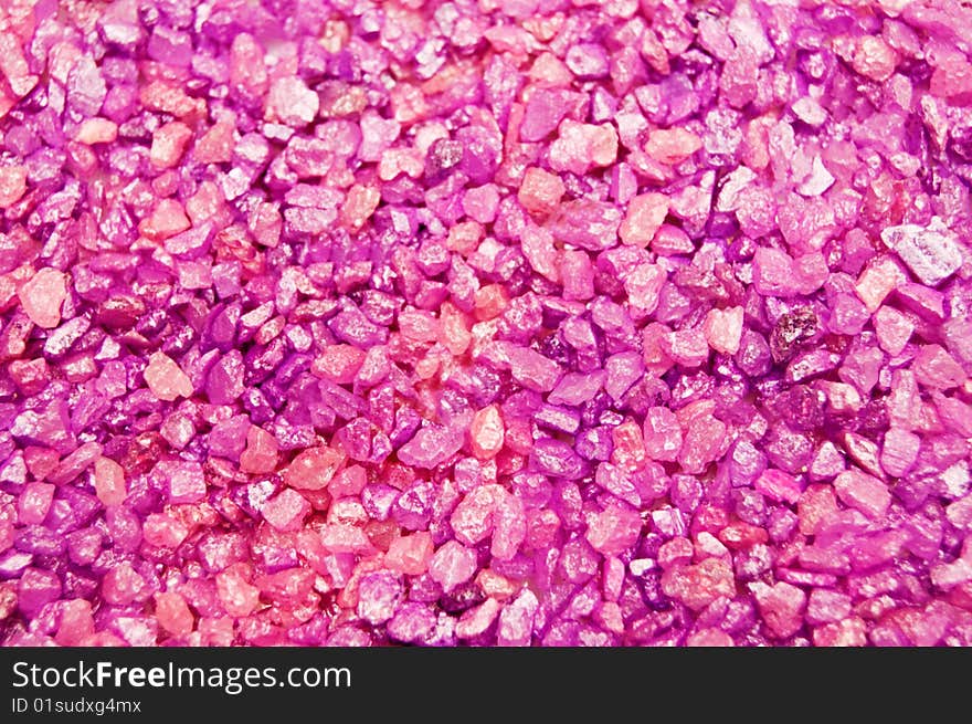 Texture sea salts of violet colour