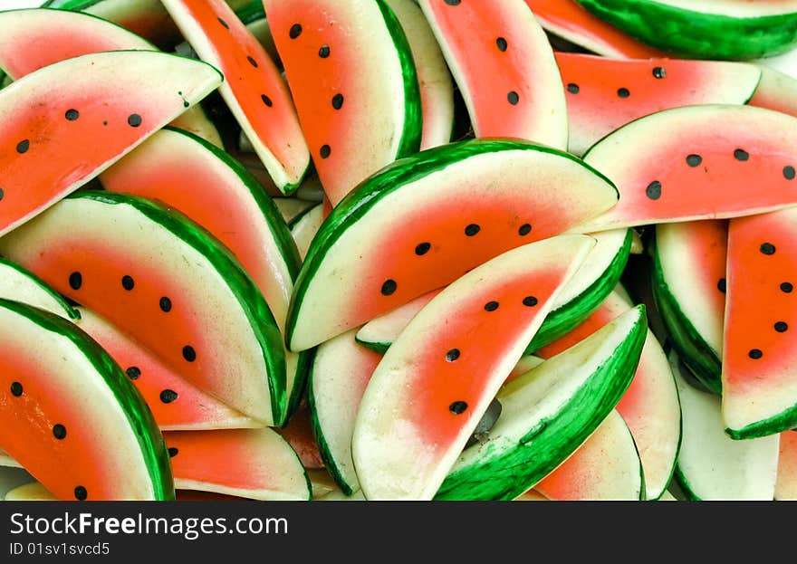 Pile of watermelon magnets