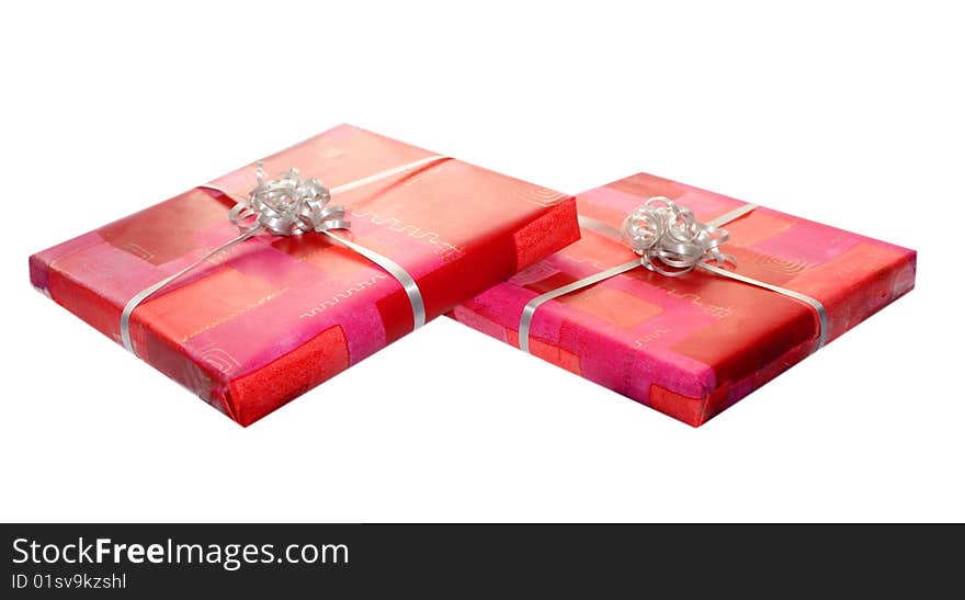 Isolated presents on white background