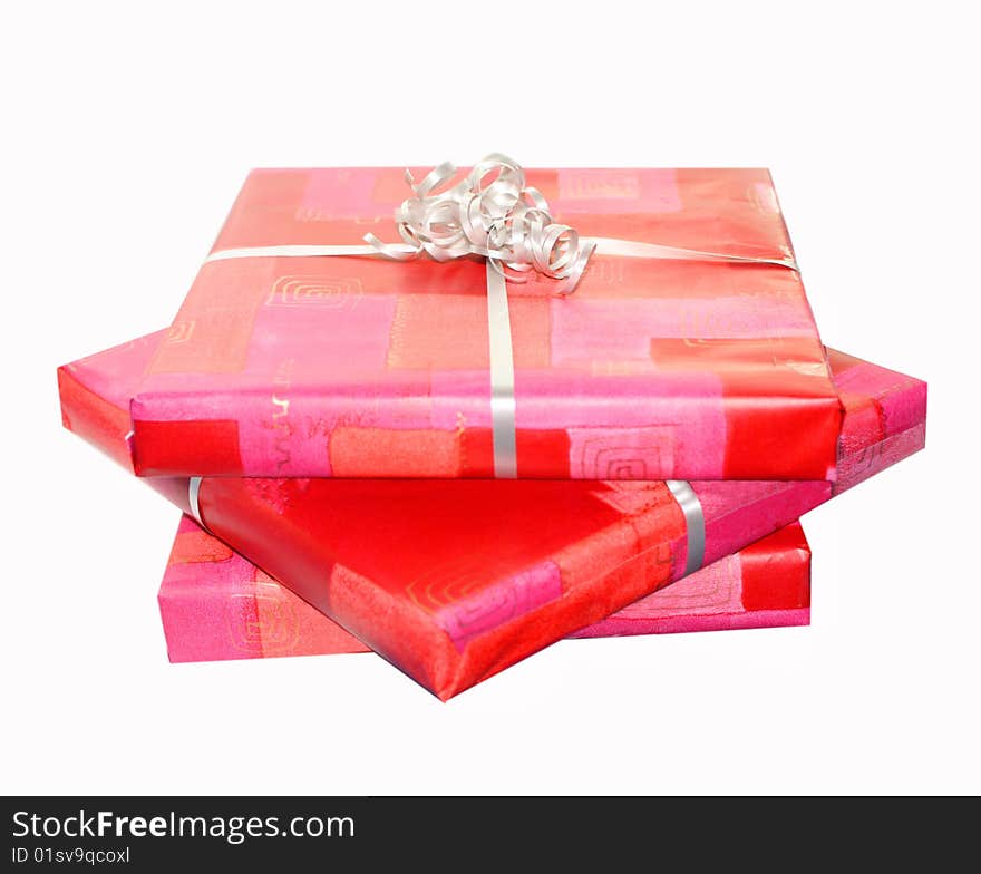 Isolated presents on white background