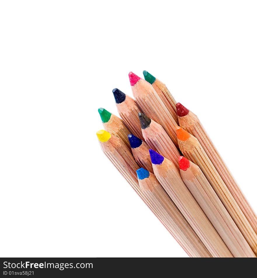 Colored Pencils Isolated