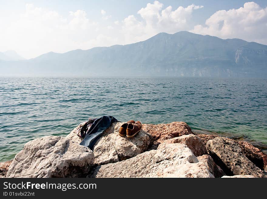 Lake and mountain view