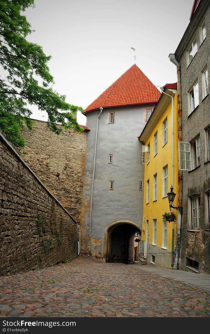 Old streets of old city Tallinn