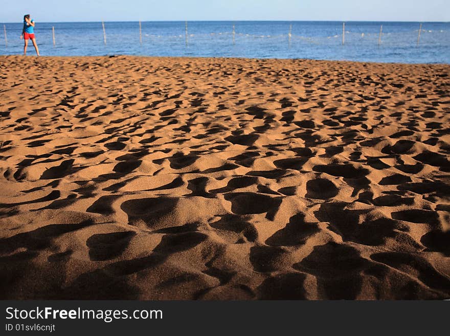 Beach shadows