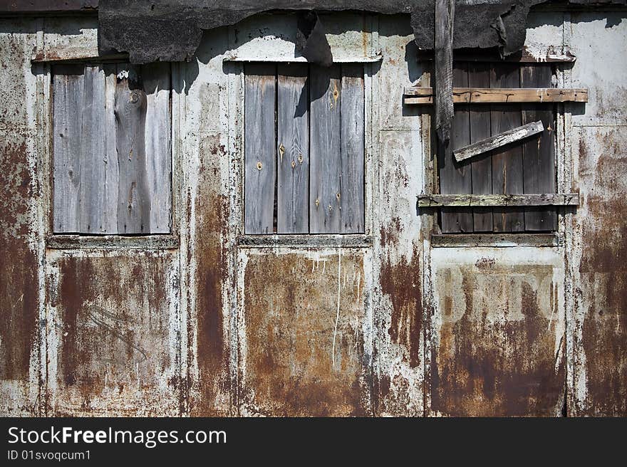 Board up windows, Pereslavl, Russia