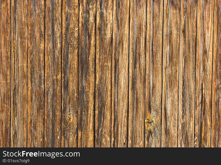 Dirty, stained by a paint the hammered together fence. Dirty, stained by a paint the hammered together fence