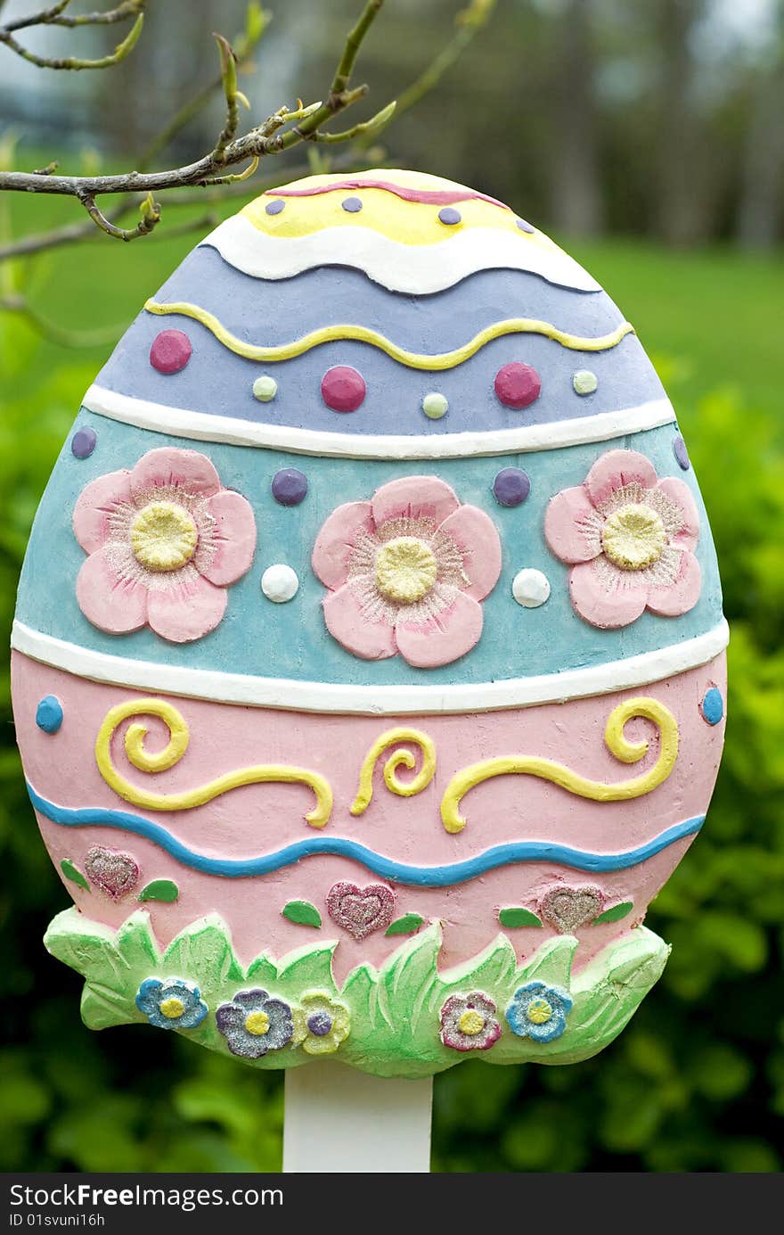 Pastel Colored Easter Egg Sign