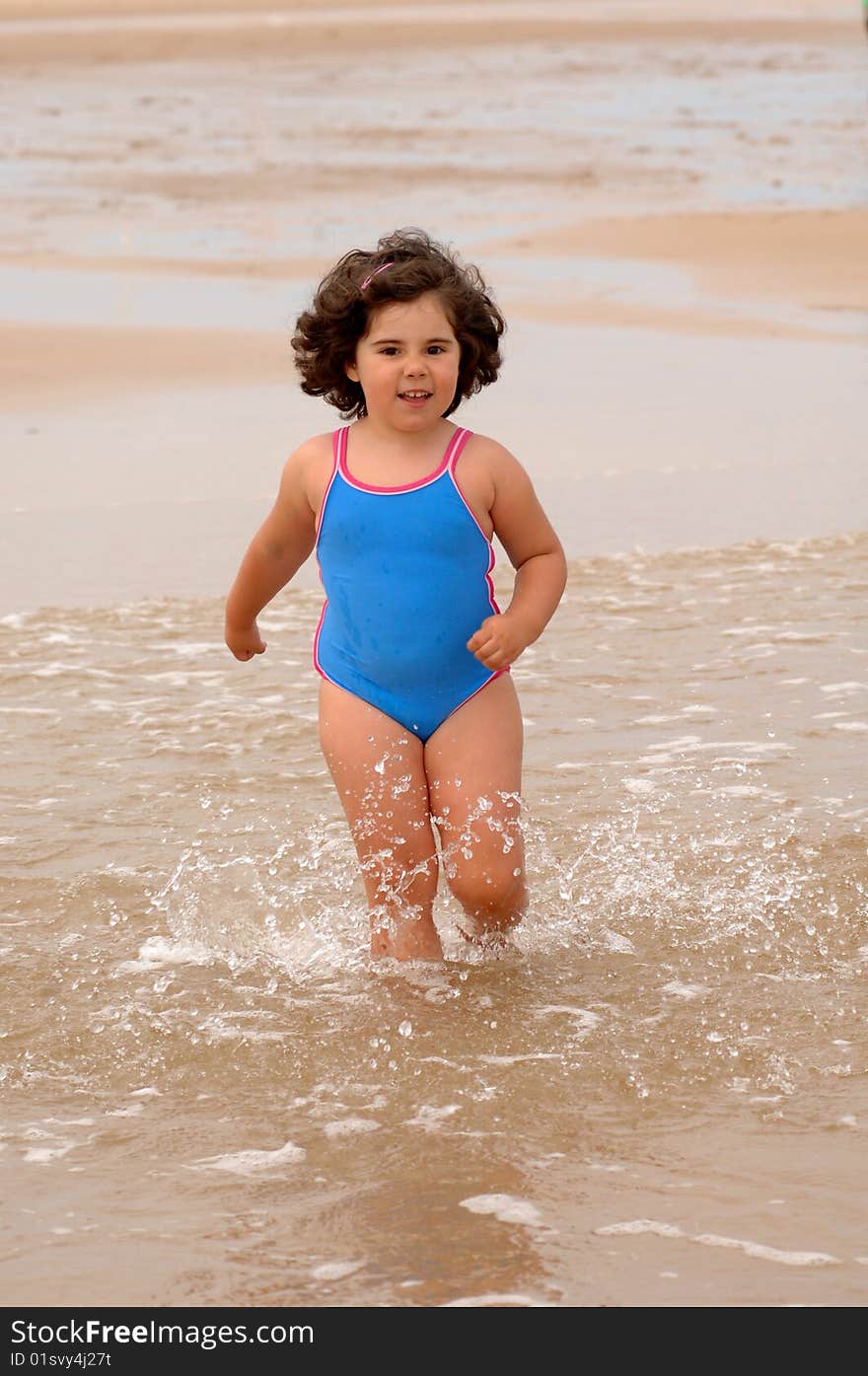 Cute little girl on the beach