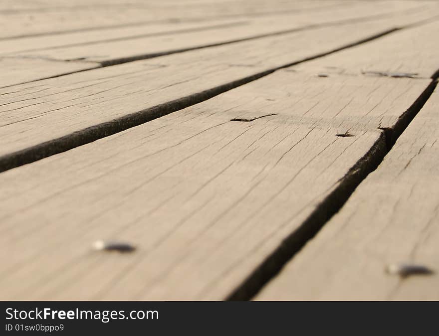 Wooden Floor planks of a board walk. Wooden Floor planks of a board walk.