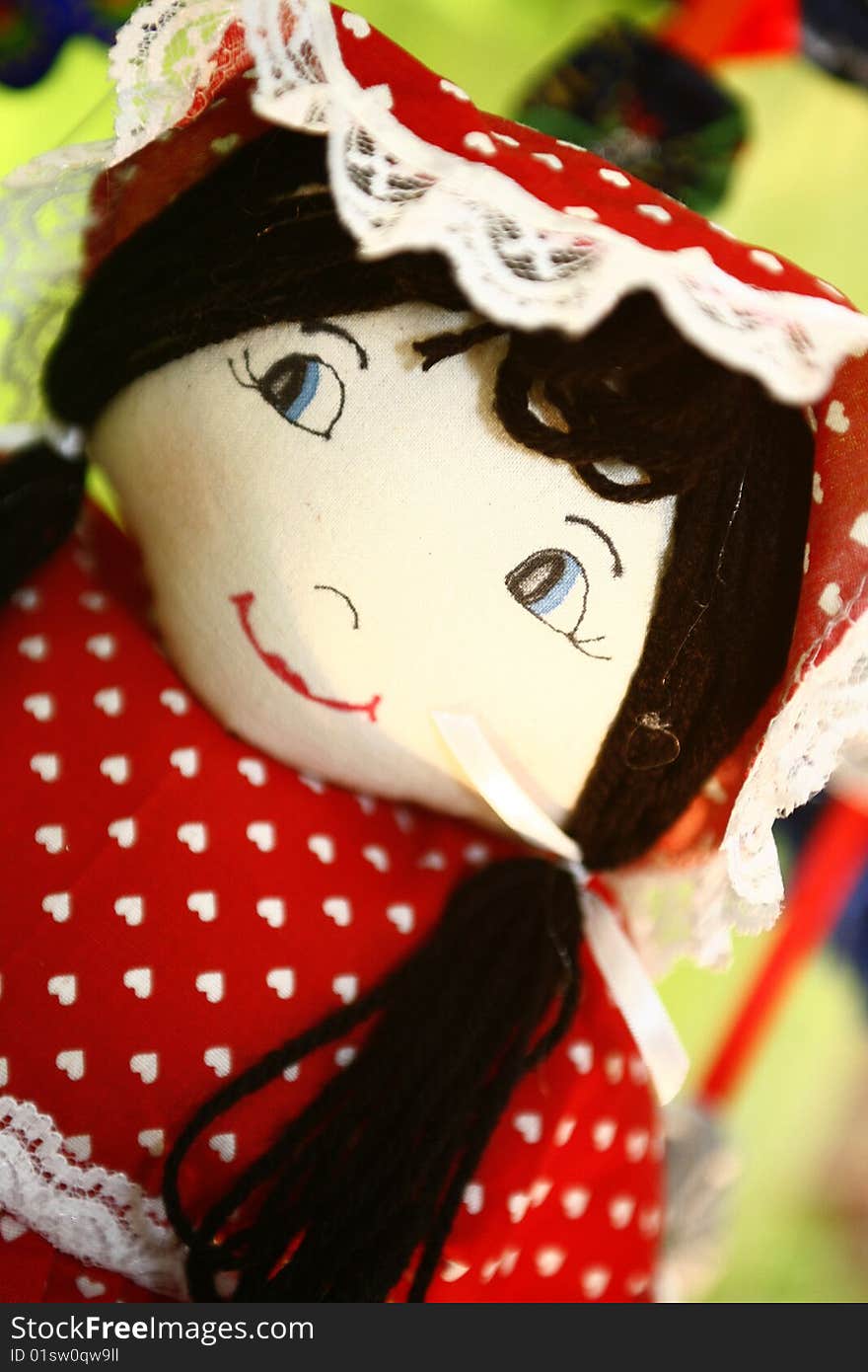 Colorful handmade dolls for sale