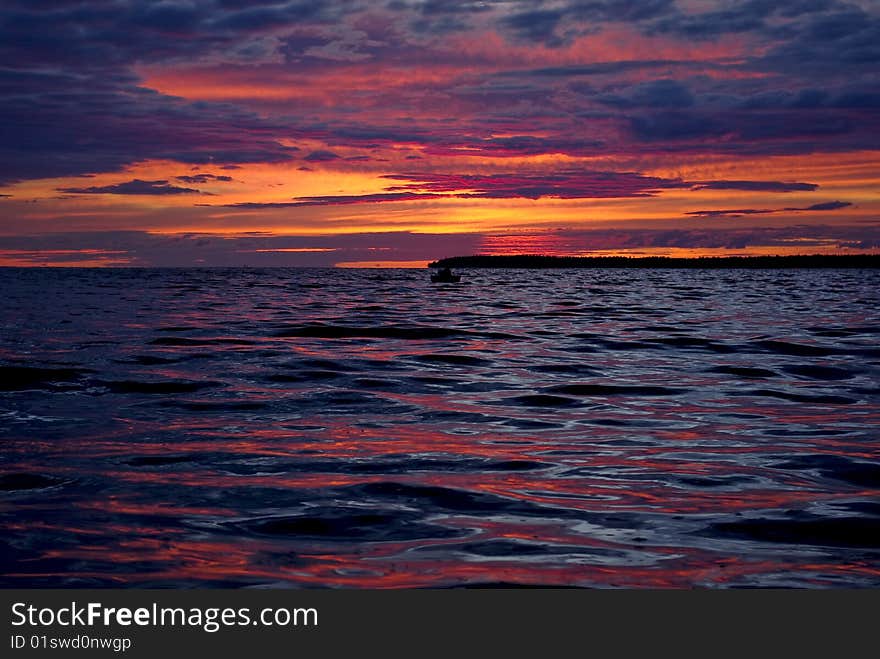 The Fisherman, who detained on sea before sunset. The Fisherman, who detained on sea before sunset.