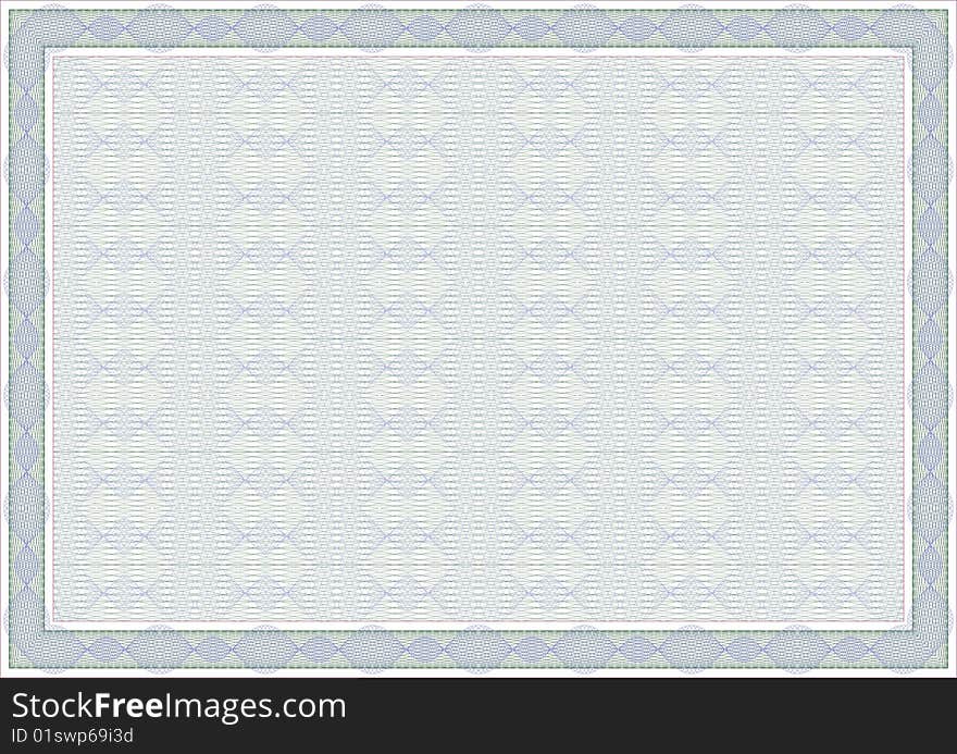 Vector secure blank certificate template