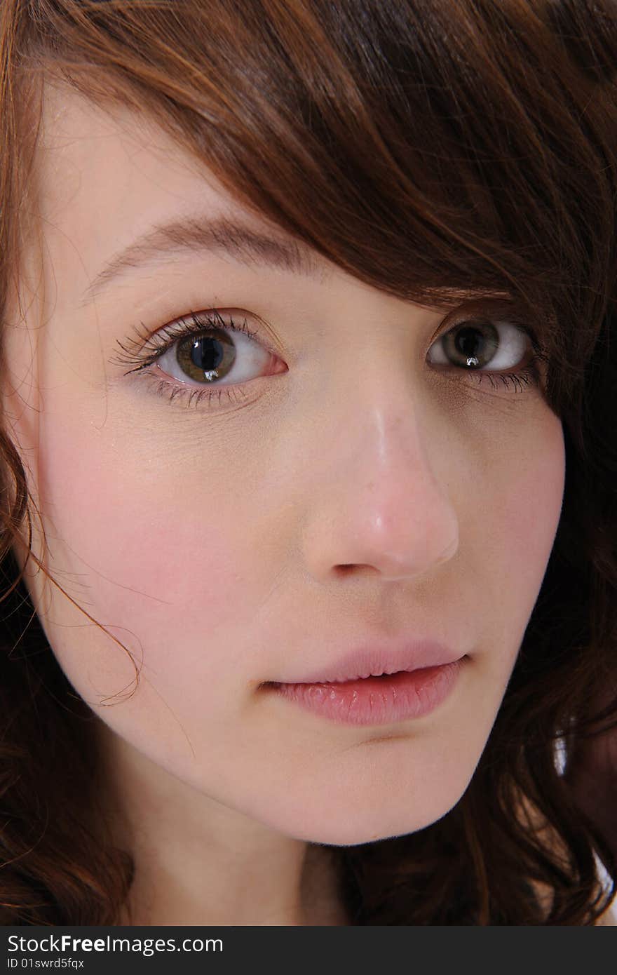 Close-up portrait of a cute girl